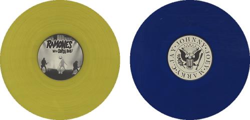 The Ramones We're Outta Here! - Blue & Yellow Vinyl German 2-LP